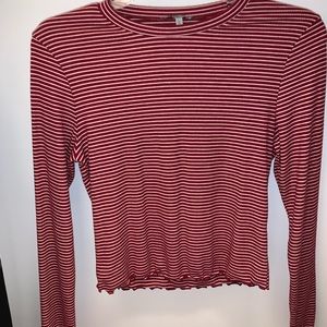 RUFFLED CHARLOTTE RUSSE LONG SLEEVE.